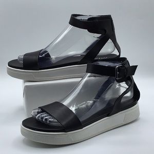 New MIA Kyleigh black leather sandals.